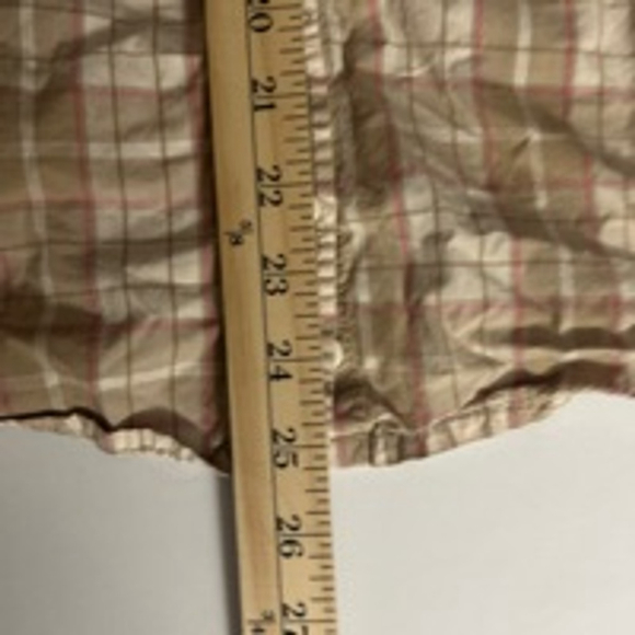 Women's Carhartt Plaid Button-Up Shirt Size S Beige Pink - Picture 5 of 7